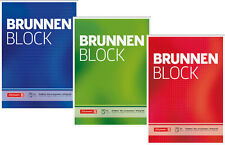 Brunnen Block A5 Liniert / Blanko / Kariert (Briefblock / Schreibblock)