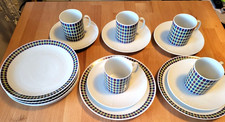 5 x Thomas Germany "Medaillon" Retro/Vintage Kaffeegedecke, Porzellan tadellos *