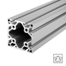 Aluprofil 80x80 mm Nut 8 Aluminium eloxiert Konstruktionsprofil item kompatibel