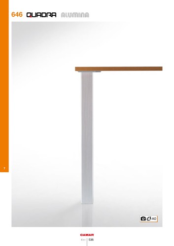 Tischbein eckig aluminium - tischbein, eckig,