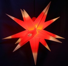 3D Adventsstern 55cm rot/weiß Außenstern außen Stern Weihnachtsstern wetterfest