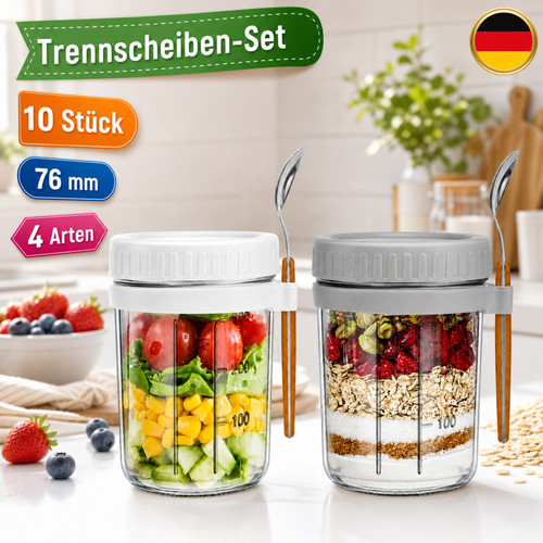 Müslibecher 350ml deckel - müslibecher,