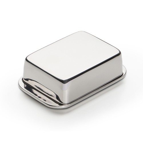 Weis butterdose aus edelstahl - weis,