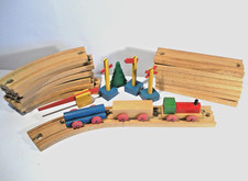Uraltes Brio Holzeisenbahn Set Vintage 1950er/60er Jahre
