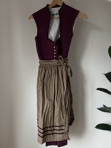 Dirndl beige braun rot - beige,