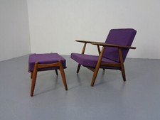 Early Hans J. Wegner Cigaren Armchair & Ottoman Modell GE-240
