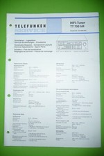 Service Manual-Anleitung für Telefunken TT 750 , ORIGINAL!!!