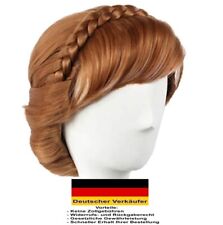 Eiskönigin Perücke Anna Braun Prinzessin Haar Kostüm Elsa Kinder Damen Fasching