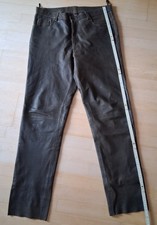 Hose Lederhose Herren Gr 50 braun gerades Bein