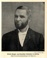 US-Botschafter Edwin Conger leitet Friedensverhandlungen in Peking von 1900