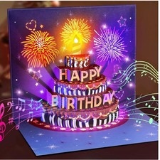 Geburtstagskarte Musik Licht