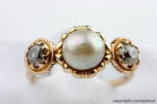 Pearls Ring Yellow Gold 585