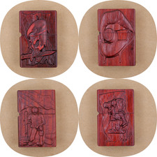 4  Feuerzeuge, Edelholz