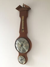 Wetterstation Barometer Hygrometer Thermometer - Holz Eiche - 70er Jahre TOP