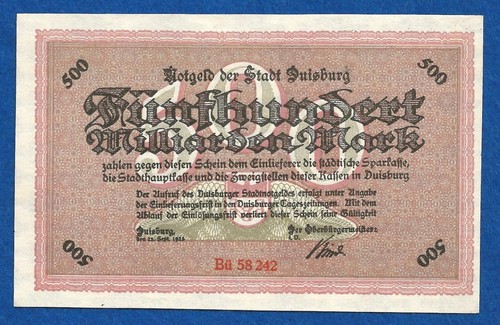 054 notgeld stadt duisburg - notgeld,