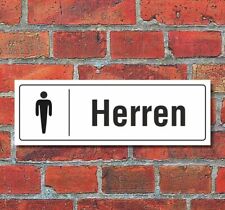 Schild Toiletten Toilette WC Klo Türschild Herren 300 x 100 mm Alu-Verbund