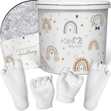 GipsME 3D Gipsabdruck Set Baby Hand & Fuß, Einzigartige Erinnerung Babygeschenke