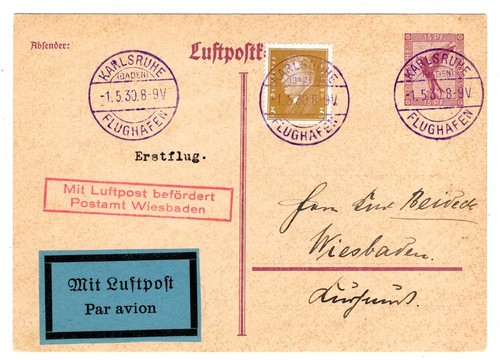 Zeppelin flugpost 1930 - flugpost,