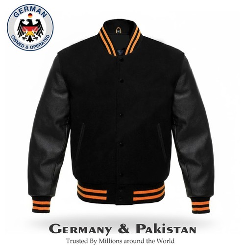 Black varsity letterman - varsity, wool