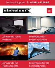 Neue Alphaluxx Beamer Rahmen-Leinwand elektrisch maskierbar 16:9 131“ Samtrahmen