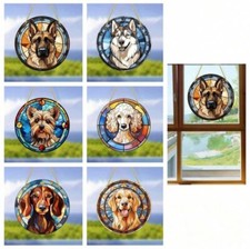 Hund Acryl Wanddeko Auto