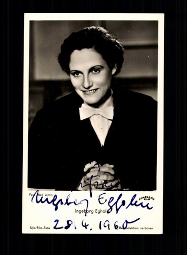Ingeborg egholm autogrammkarte - egholm,
