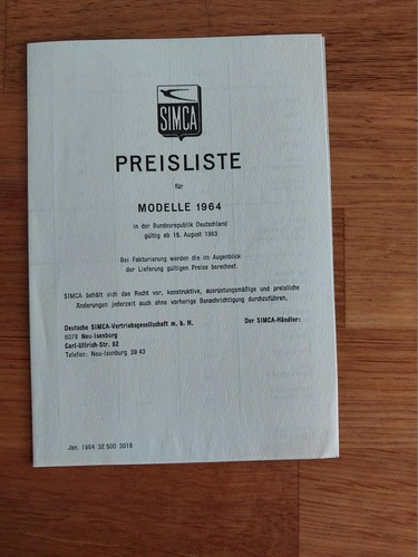 Simca 1000 und 1300 - ,