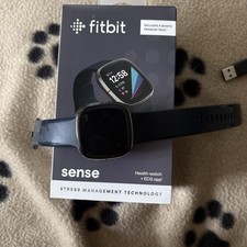 Fitbit Sense Smartwatch Fitnesstracker Schrittzähler schwarz "akzeptabel"