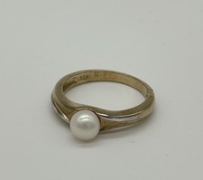Perlenring aus 333er Gold 