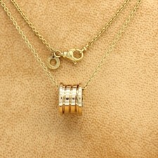 Bulgari B Zero 1 Halskette mit Anhänger in 18KT Gold & Bulgari Box