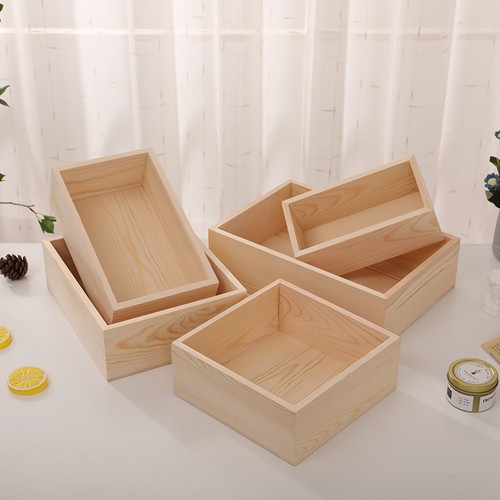 Stück holz aufbewahrungsbox - holz,