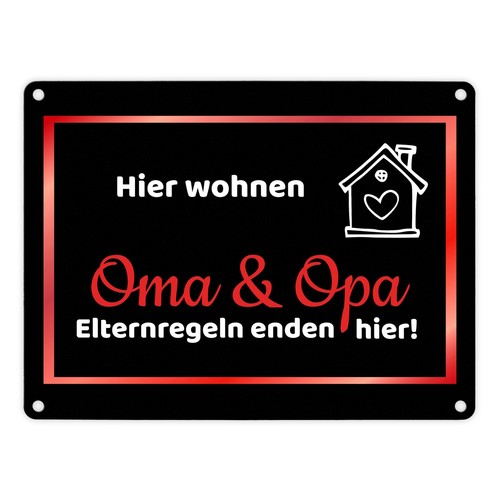 Hier wohnen oma und - oma, opa