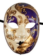 Maske Volto Golden Lila