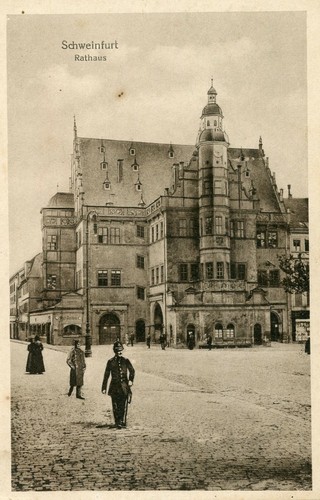 Schweinfurt rathaus 1918 - ak,