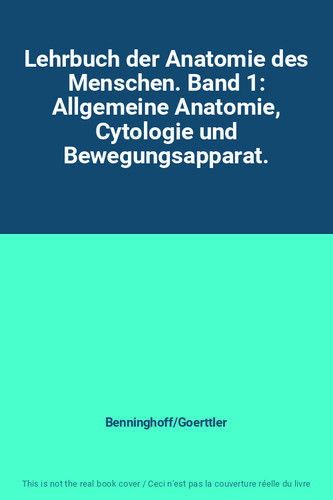 Lehrbuch der anatomie - anatomie, des