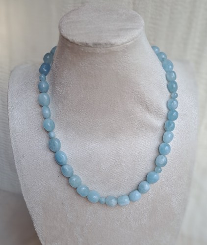 Vintage halskette hellblau - vintage,