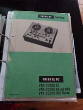 UHER Tonbandg. Zubehör 1x Original Service Manual für Variocord 23/63/263