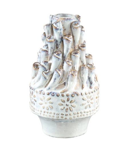 Vase weiß keramik - weiß, gefäß