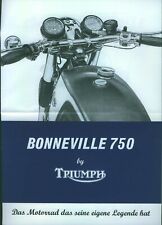 Triumph Bonneville 750 1973 Motorrad Prospekt Verkaufsprospekt sales brochure RP