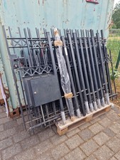 Schmiedeeisener GartenZaun Eisenzaun, Metallzaun,Verzinkt Pulverbeschichtet
