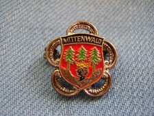 Anstecknadel Mittenwald Wappen Stadtwappen am Karwendelgebirge Bayern