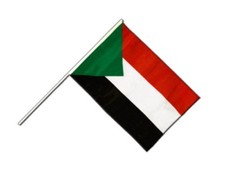 Stockflagge Stockfahne Sudan