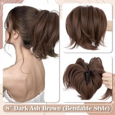 Klauen Clip Pferdeschwanz Dutt mit Klammer Biegbarem Metalldraht Zopf Haarteil