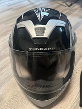 Zündapp Motorradhelm Gr. M ECE 22 22-05 Motorradhelm mit Sonnenblende Schwarz