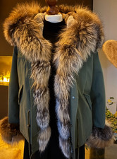 Damen  Jacke Parka mit Echt Fell Pelz Gr. S / M Zustand NEU