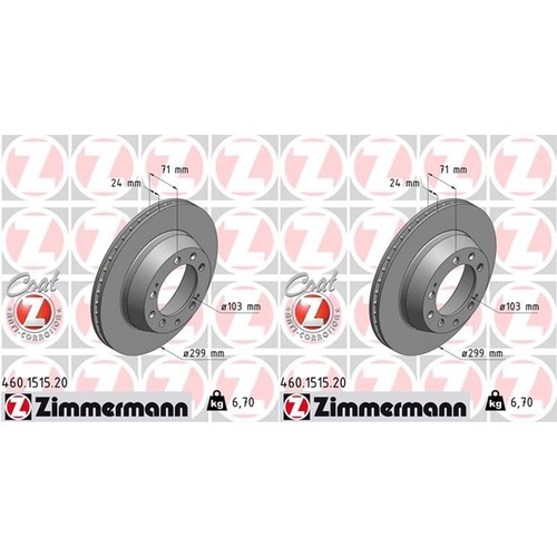 Zimmermann bremsscheiben - 2x,