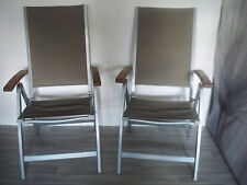 Outdoor-Sessel Capri verstellbare Rückenlehne zusammenklappbar Aluminium textil