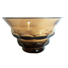 Glasschale GLAS Art Déco 40er Schälchen Schale braun zugeschrieben MOSER Dekorat