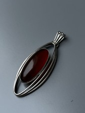 835 Silber Bernstein Anhänger