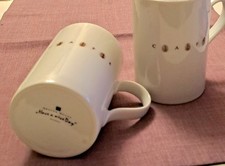 Design House Tassen weiß mit Dekor Kaffeebohnen + Text Cafe 2 Stück